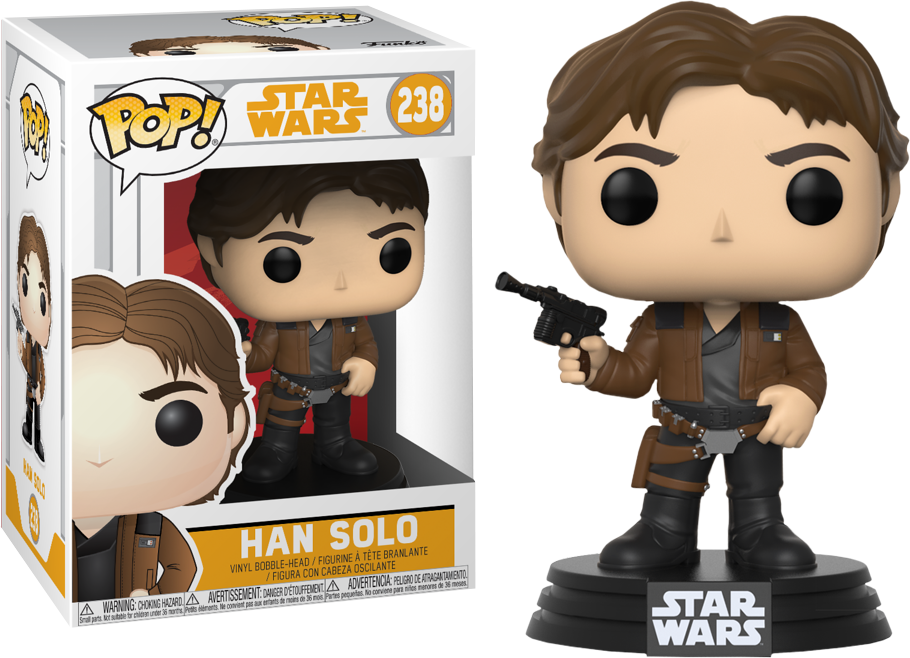 Funko Pop Vinyl - Han Solo Funko Pop Clipart (910x658), Png Download