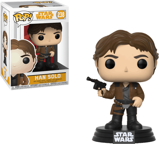 Han Solo Pop Vinyl Figure - Funko Han Solo Clipart (600x600), Png Download