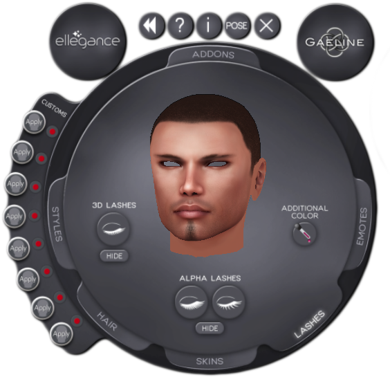 Male Hud Lashes - Hair Clipart (578x578), Png Download