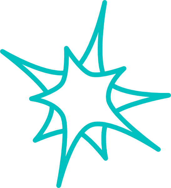 Teal Star Clip Art - Png Download (546x599), Png Download