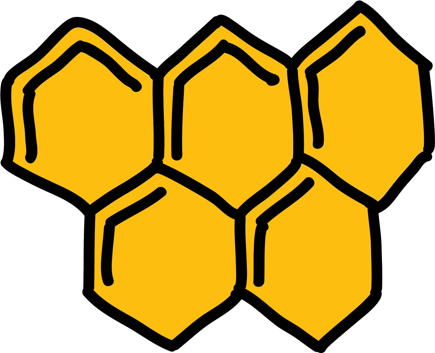 Single Clipart Honeycomb - Png Download (1600x1600), Png Download