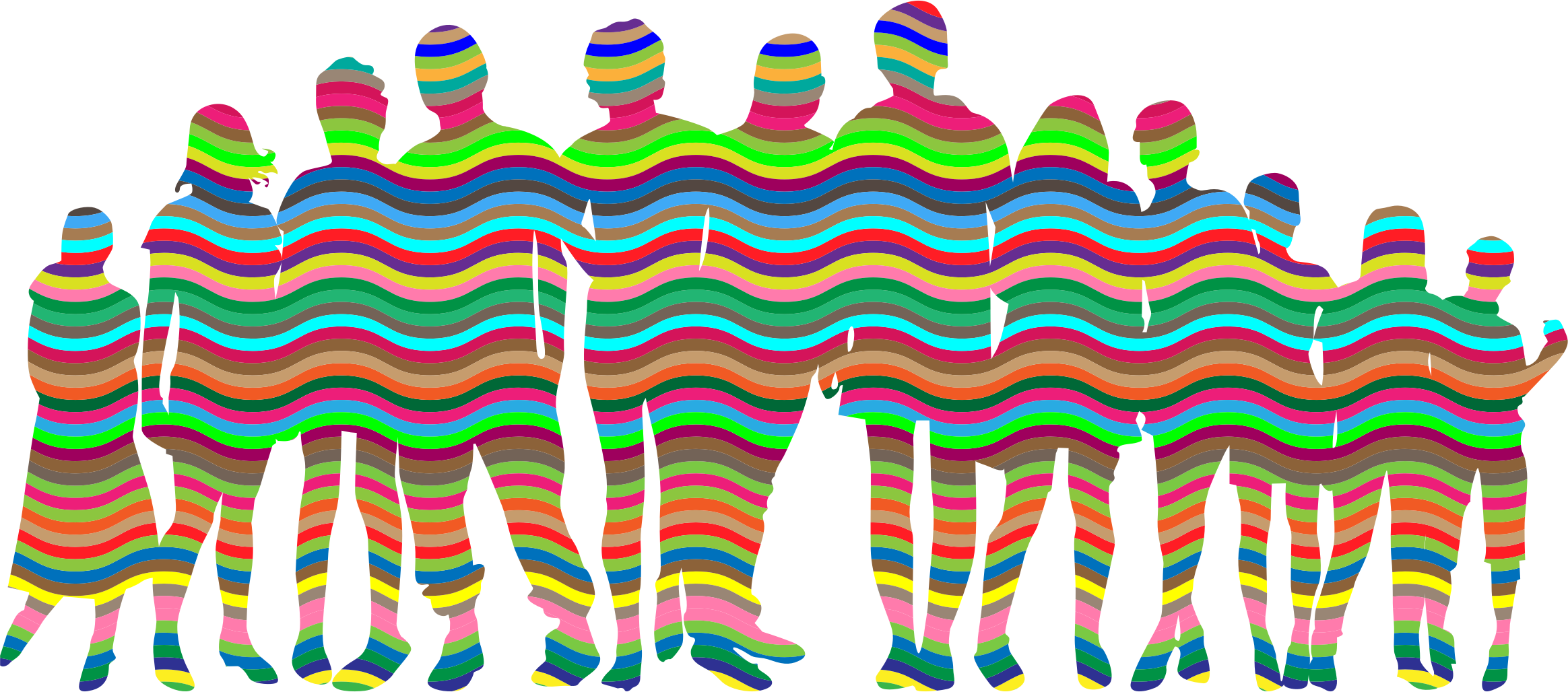 This Free Icons Png Design Of Prismatic Waves Human Clipart (2328x1028), Png Download