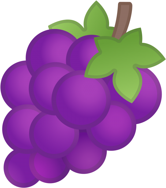 Grape Icon - Grape Emoji Clipart (866x650), Png Download