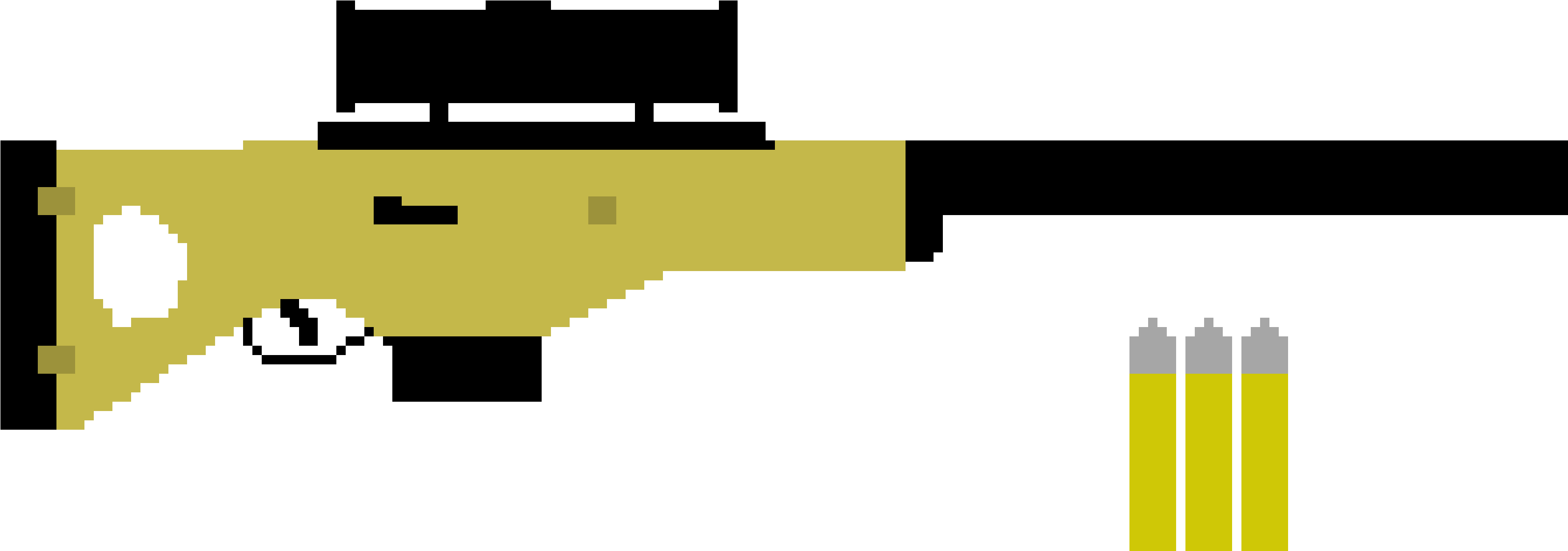 Download Bolt Sniper Fortnite Pixel Art Fortnite Minecraft - Scar Fortnite Pixel Art Clipart (3361x1181), Png Download