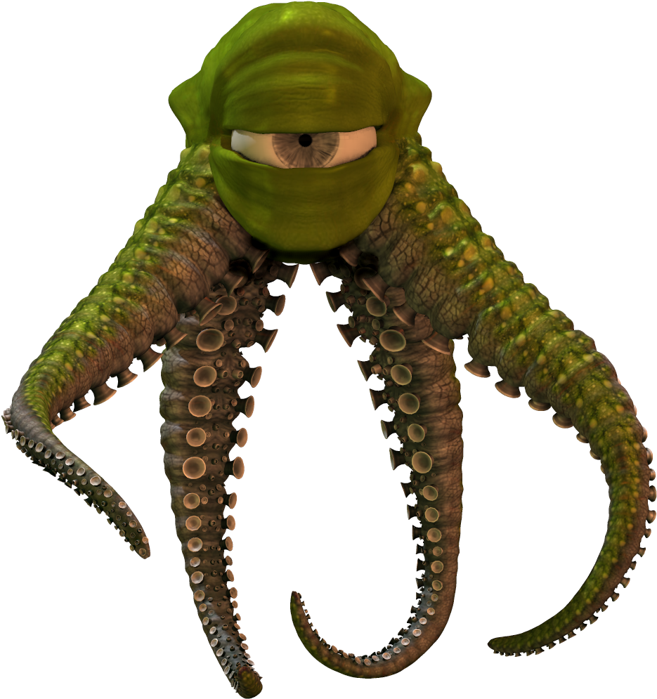 Render Of A Cute Little Fantasy Art Tentacle Familiar - Animal Figure Clipart (2278x1722), Png Download