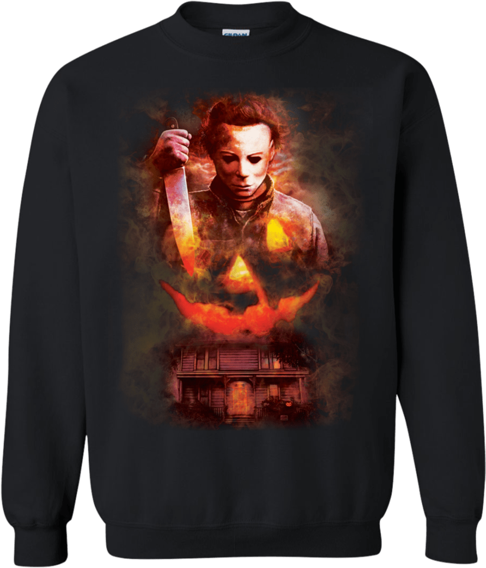 Halloween Michael Myers Pumpkin T-shirt - Lesbian Couple Christmas Gift Ideas Clipart (1155x1155), Png Download