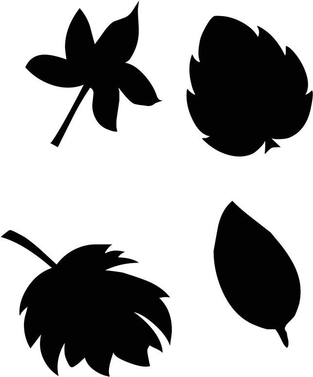 Stained Glass Fall Leaves Silhouette File Sarah Halstead - Illustration Clipart (740x958), Png Download