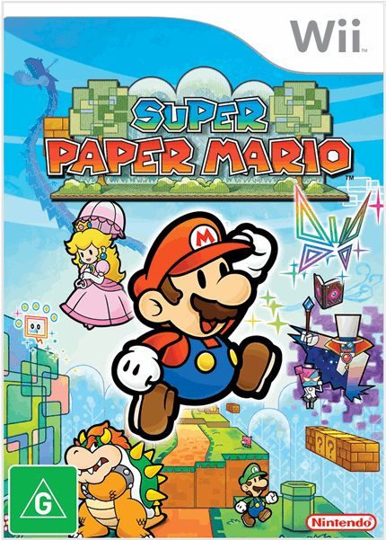 Super Paper Mario - Super Paper Mario Xbox Clipart (600x600), Png Download