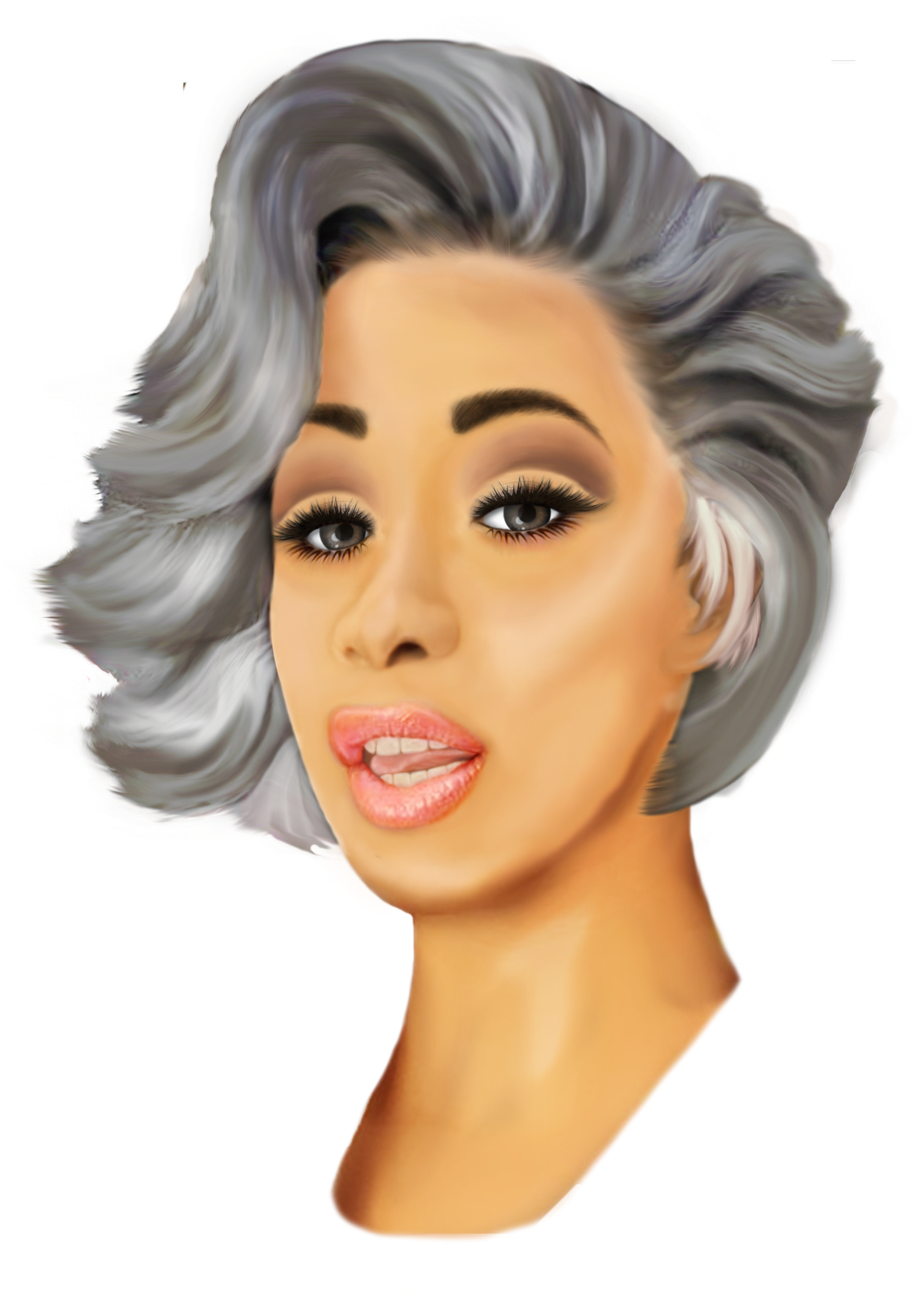 Lace Wig Clipart (2550x3300), Png Download