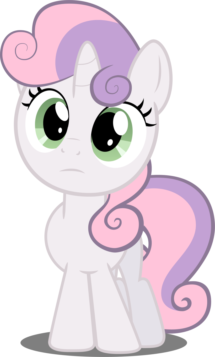 , Sweetie Belle In Perplexity By Felix Kot-d4a07ua - Diamond Tiara And Sweetie Belle Clipart (900x1492), Png Download