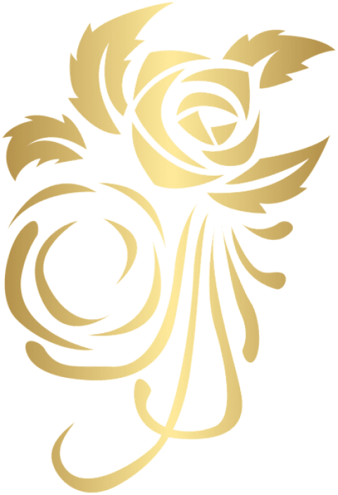 Free Png Download Gold Deco Flower Transparent Clipart - Floral Patterns (480x701), Png Download