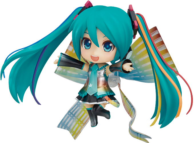 Hatsune Miku 10th Anniversary Nendoroid Figure - Mini Hatsune Miku Clipart (600x600), Png Download