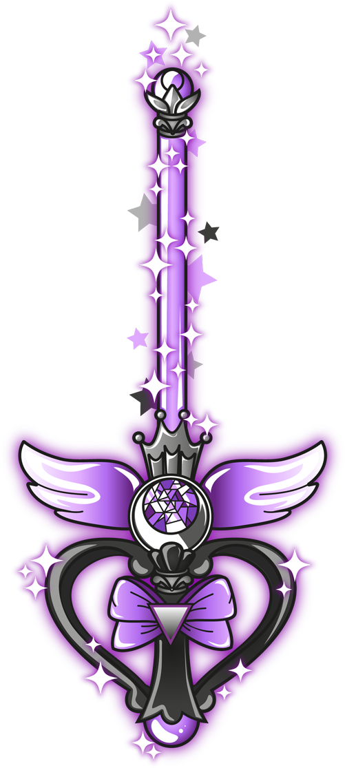 As Requested, A Gay Pride Sailor Neptune Wand - Magical Girl Wand Tattoo Clipart (632x1204), Png Download