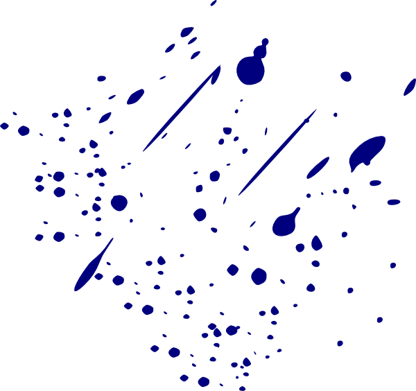 Blue Paint Splatter Png Clipart (600x564), Png Download