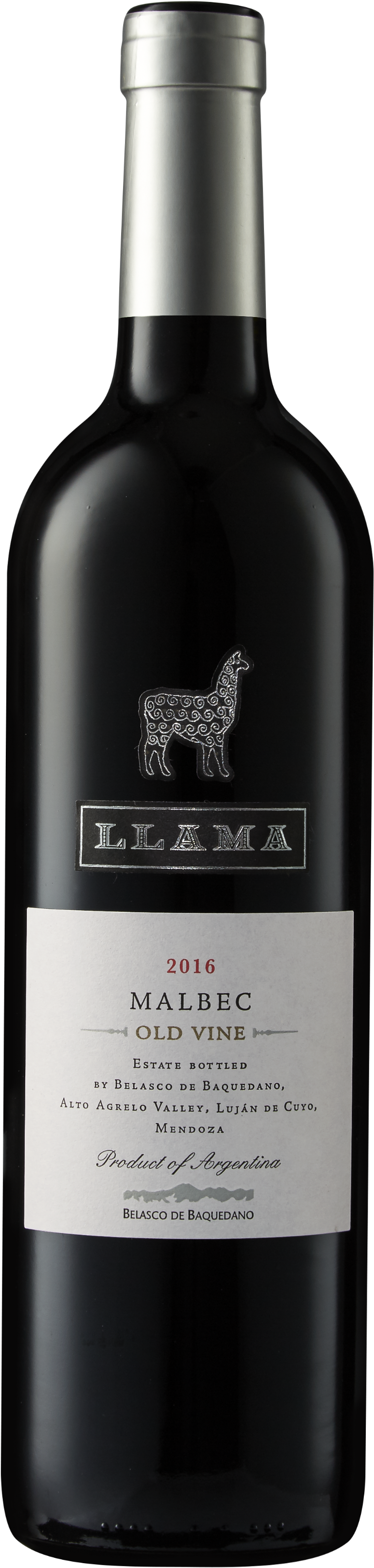 Llama Malbec - 2017 Llama Old Vine Malbec Clipart (1370x3380), Png Download
