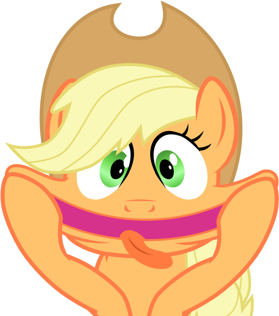 Transparent Funny Face - My Little Pony Applejack Funny Clipart (983x1024), Png Download