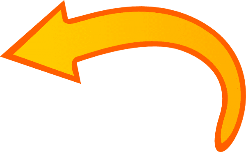 Free Png Download Curved Arrow Pointing Left Png Images - Arrow Curved Left Png Clipart (850x525), Png Download