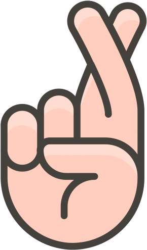 Crossed Fingers Emoji - Finger Crossed Emoji Clipart (866x650), Png Download