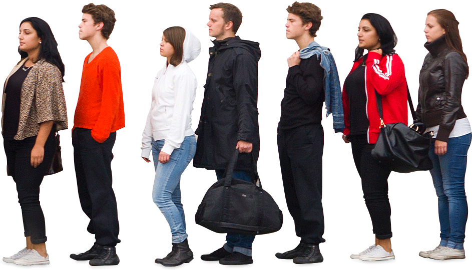 Point Of Sale Solutions - People In The Queue Png Clipart (998x616), Png Download