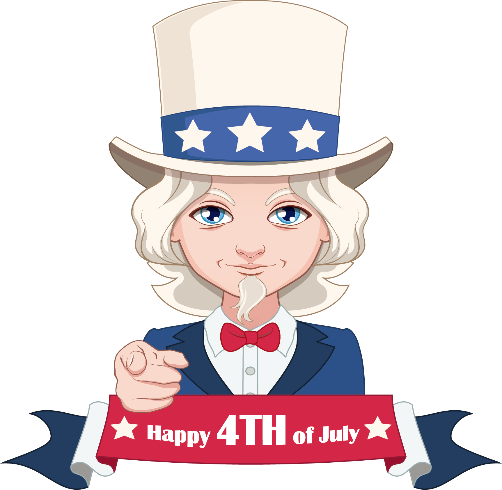 Uncle Sam Clipart 4th July - Clip Art - Png Download (1725x1685), Png Download
