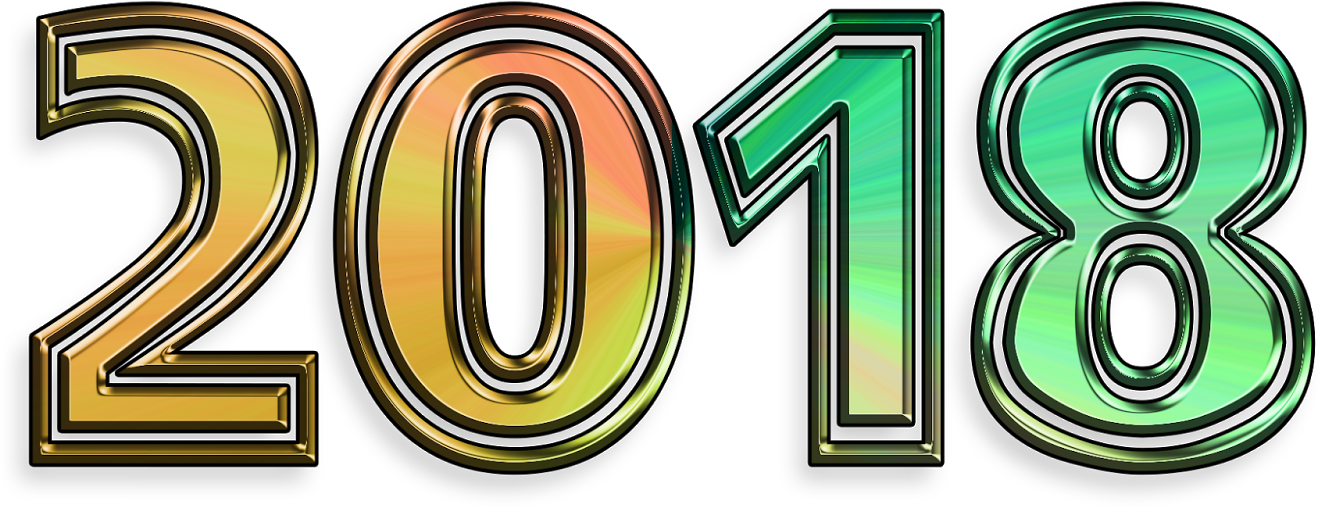 Happy New Year 2018 Beach - Graphic Design Clipart (1600x914), Png Download