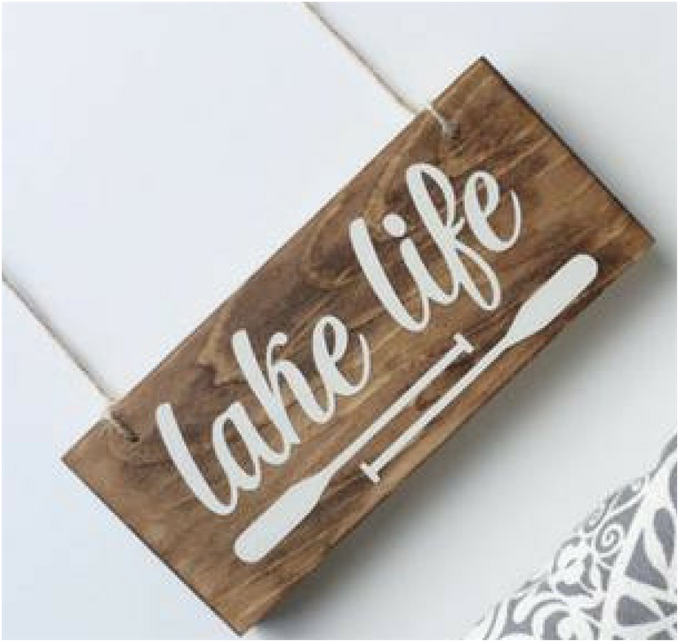 Lake Life Wood Sign - Plywood Clipart (1080x1080), Png Download