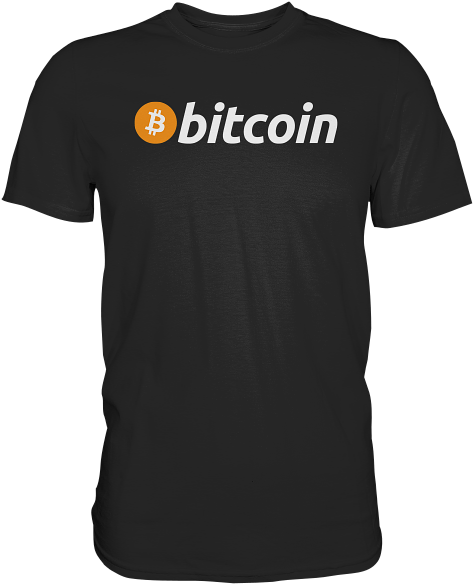 Bitcoin Logo Light T-shirt Black - Active Shirt Clipart (558x592), Png Download