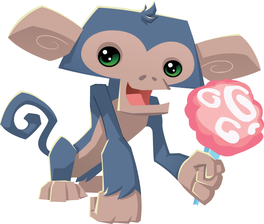 Cotton Candy Png - Animal Jam Play Wild Monkey Clipart (884x751), Png Download