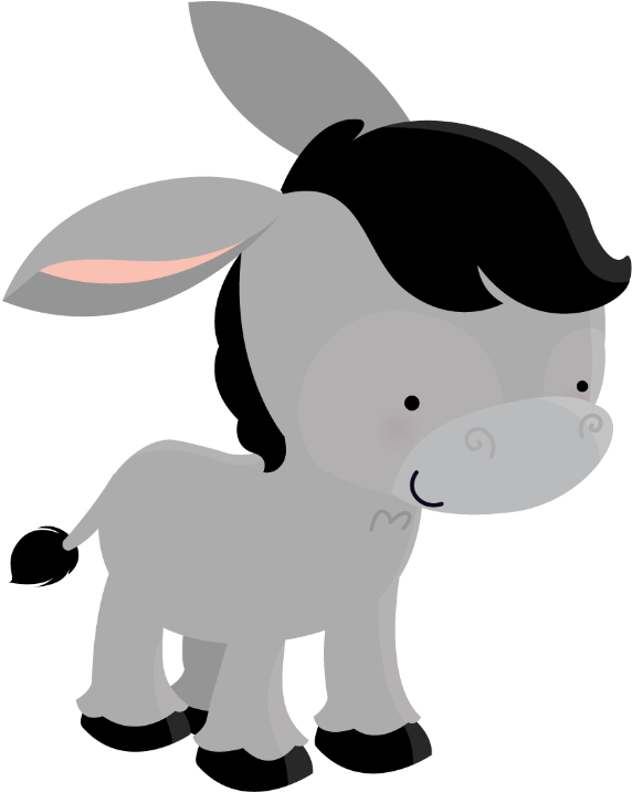 Donkey Clipart Beautiful - Burro Bebe Animado - Png Download (646x900), Png Download