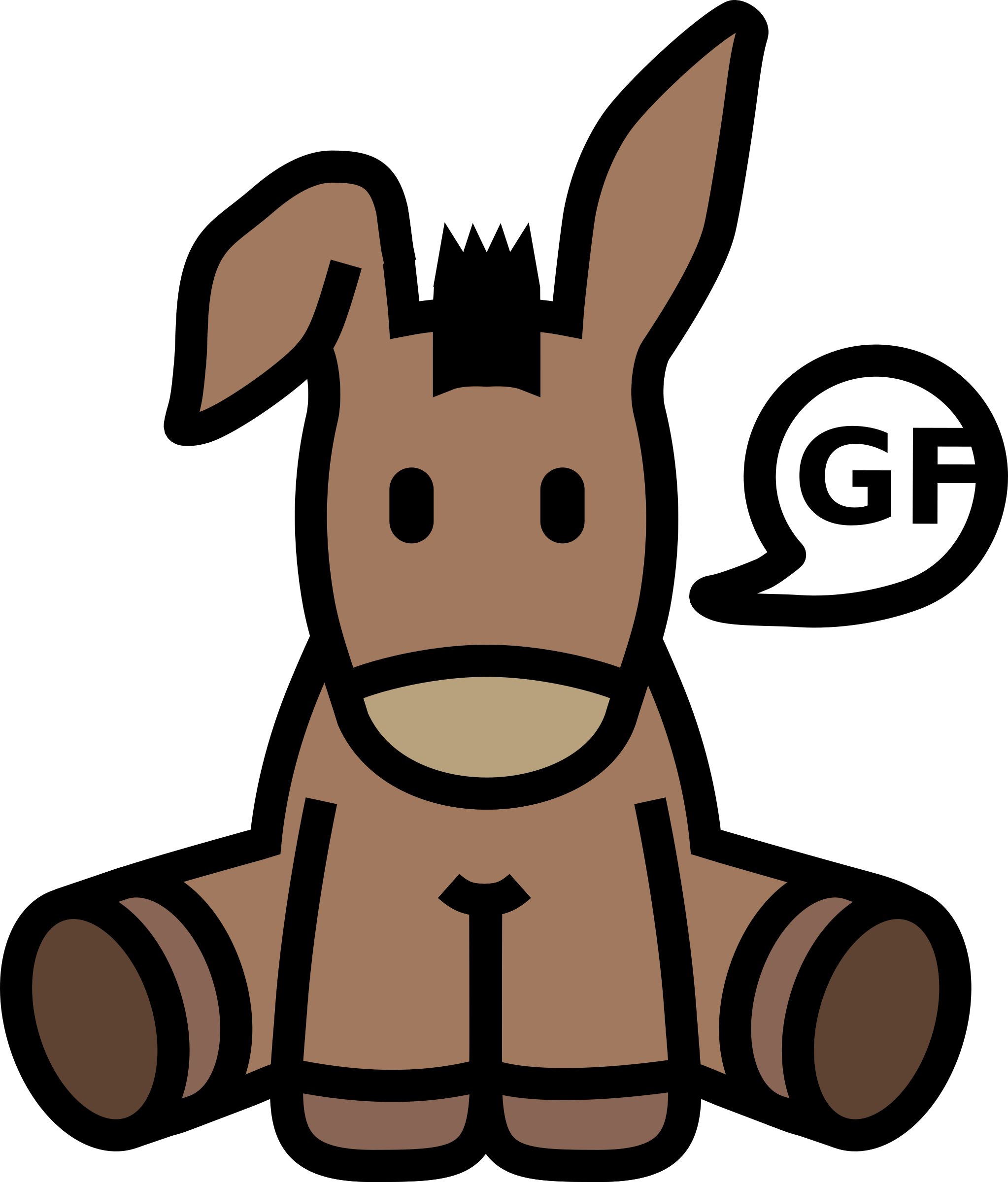 This Free Icons Png Design Of Iconified Donkey Clipart (2046x2400), Png Download