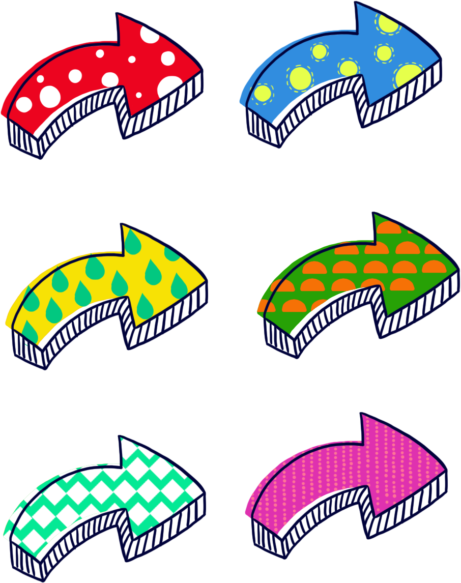 Arrow Cor Bonito Cartoon Hand Drawn Png E Psd Clipart (1024x1369), Png Download