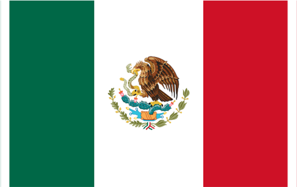Mexico Flag Polyester 3×5 - Mexican Flag Clipart (600x600), Png Download