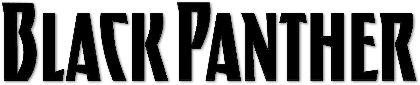 Black Panther Logo Png - Black Panther Comic Logo Clipart (1724x380), Png Download
