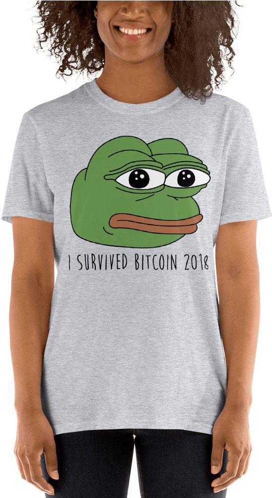 Feelsbadman Bitcoin 2018 Bear Market Short Sleeve Unisex - T-shirt Clipart (1000x1000), Png Download