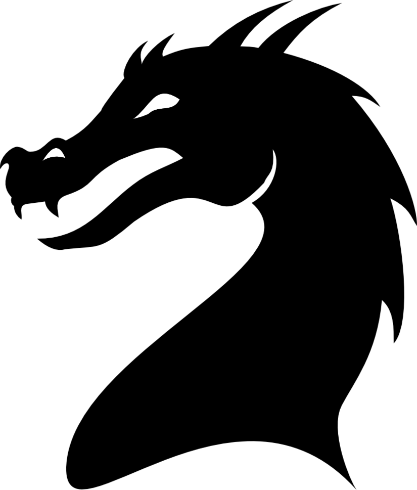 Black Dragon - Black Dragon Head Png Clipart (825x969), Png Download