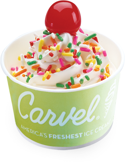 Carvel Vanilla Ice Cream With Sprinkles Clipart (600x600), Png Download