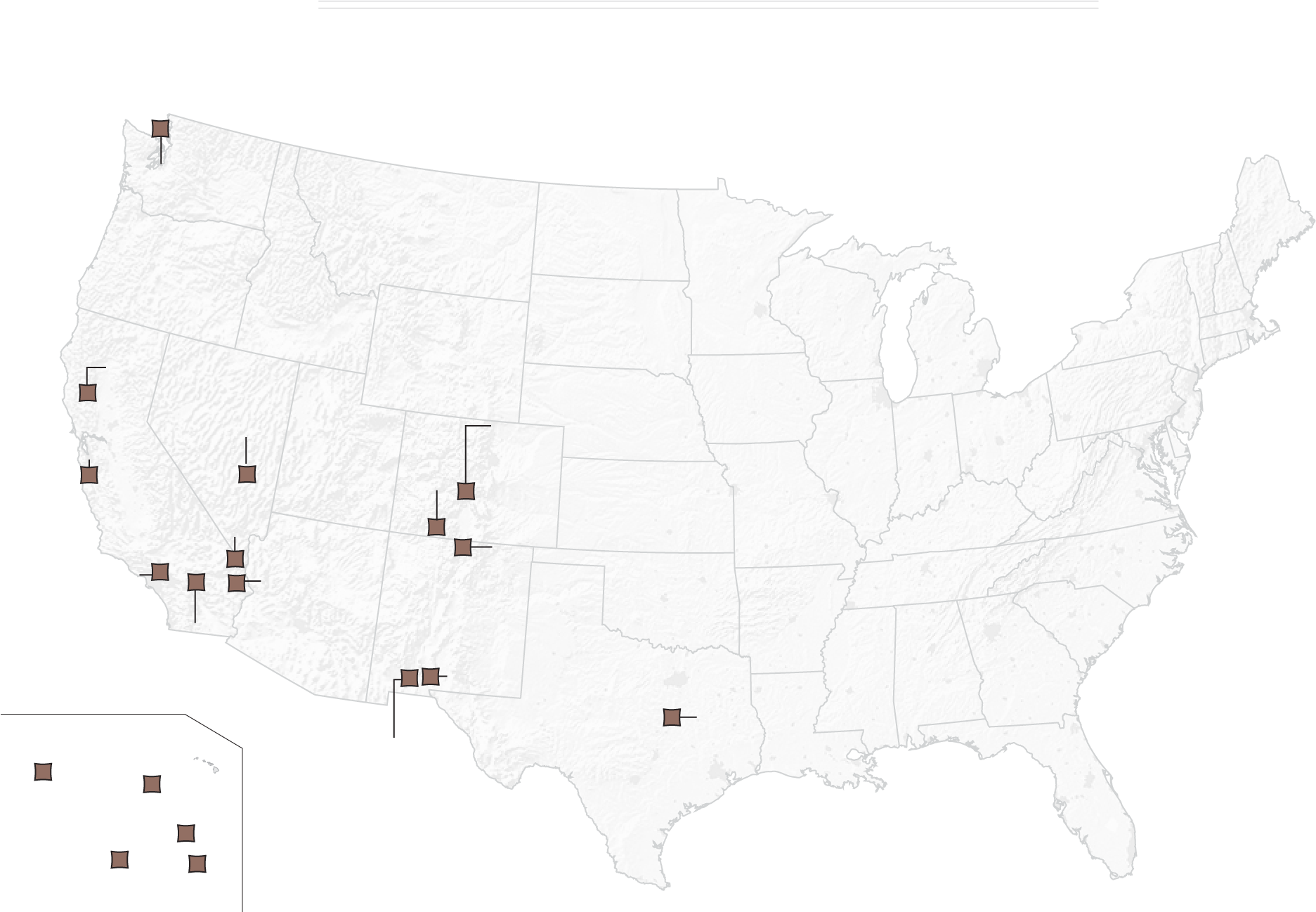 Obama Established National Monuments - Map Without Florida Clipart (2000x1416), Png Download