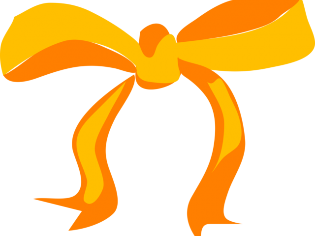 Christmas Ribbon Clipart Yellow Ribbon - Bow Clip Art - Png Download (640x480), Png Download