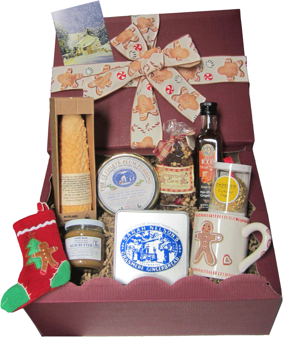 Take All The Stress Out Of Christmas With The Gift - Gift Basket Clipart (1000x1177), Png Download