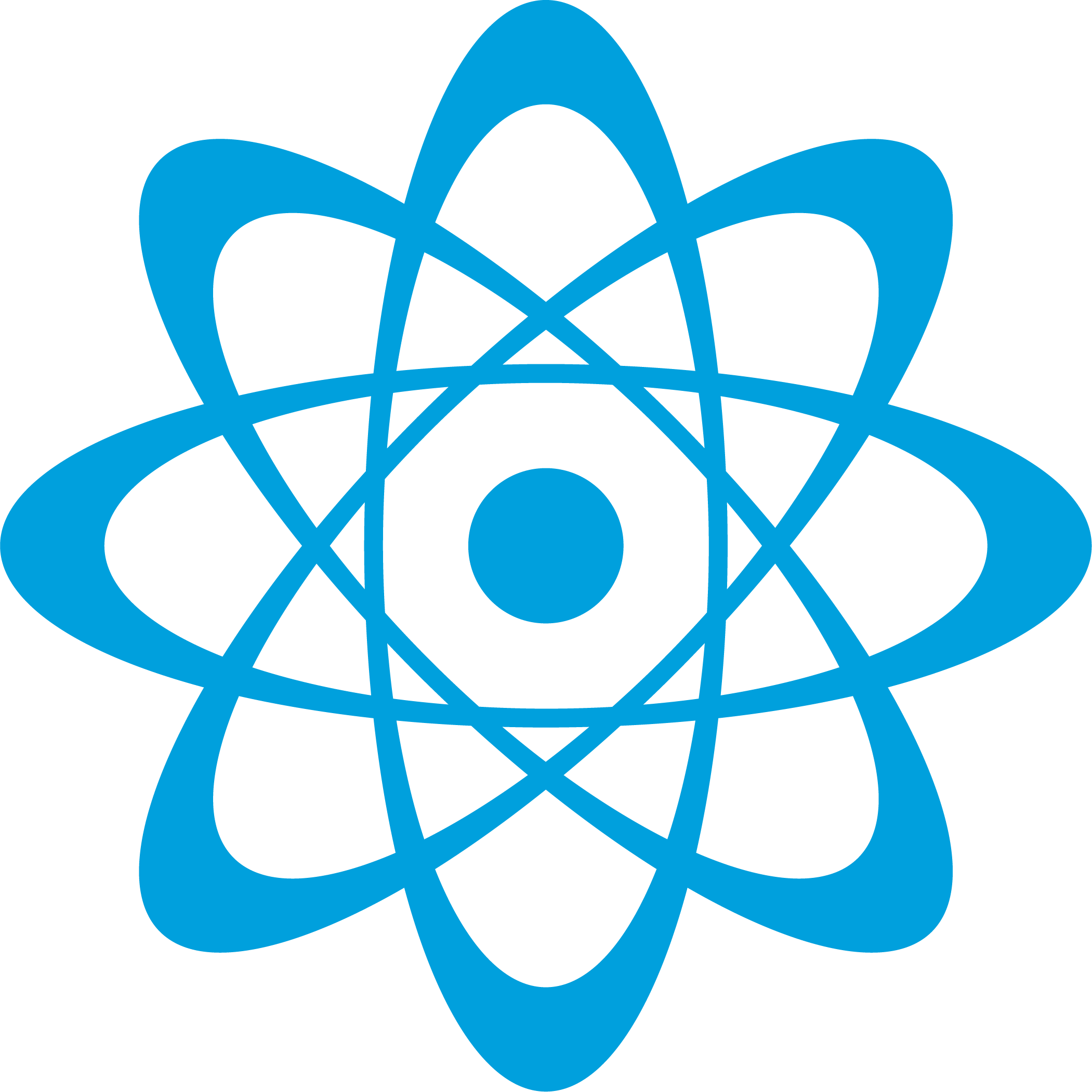 Blue Atom, Transparent Background - Blue Atom Clipart (2101x2101), Png Download