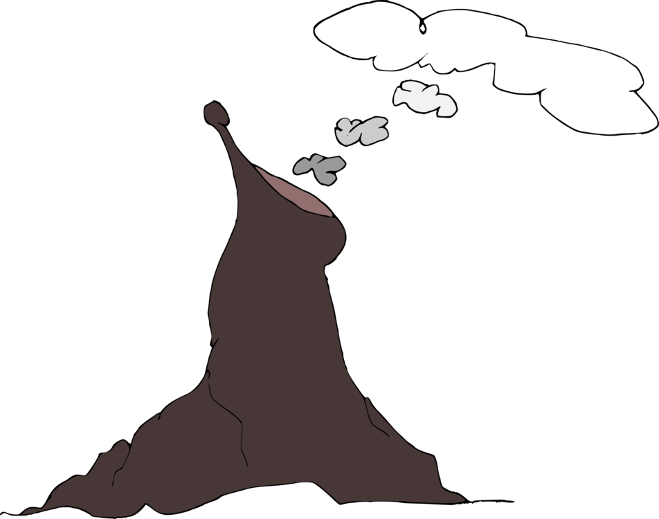 Dog Volcano Diagram Sea Lion Mammal - Cartoon Clipart (952x750), Png Download