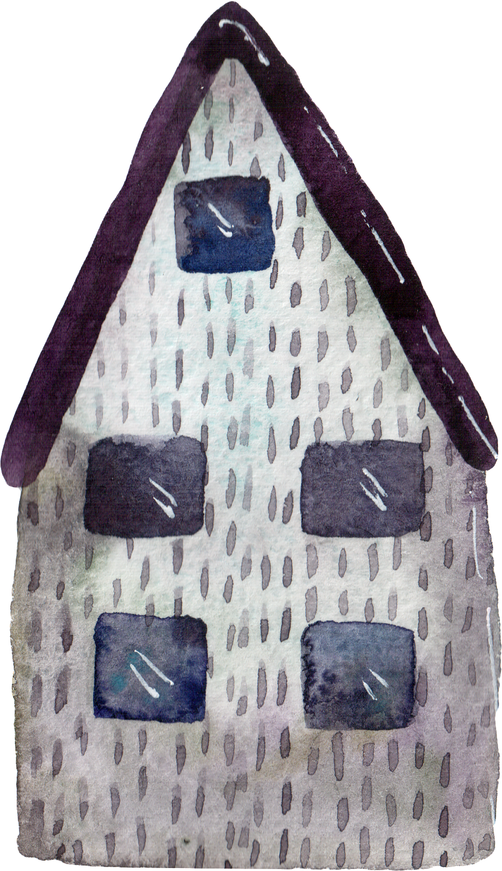 Hand Painted Village Cottage Png Transparent - Shoulder Bag Clipart (1024x1777), Png Download