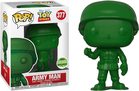 Army Man Eccc18 Exclusive Pop Vinyl Figure - Army Man Funko Pop Clipart (600x600), Png Download