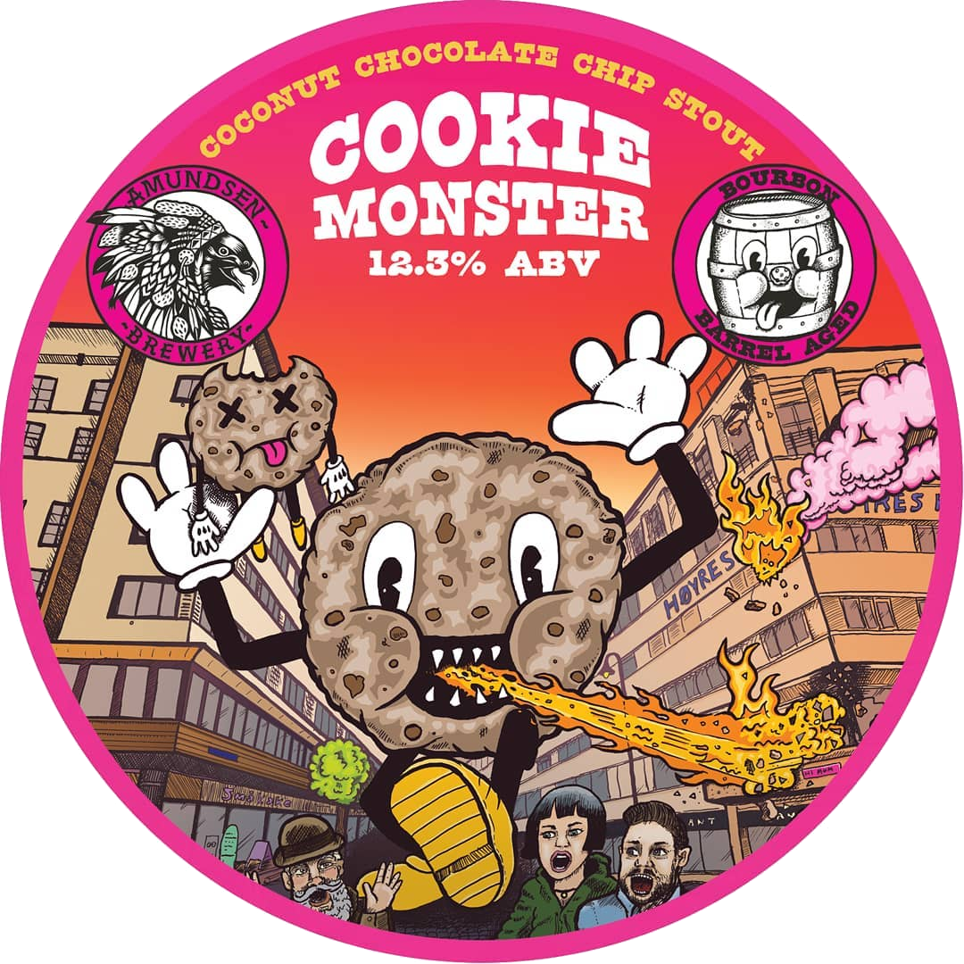 Norveška Craft Pivovara Amundsen Brewery Je Započela - Amundsen Cookie Monster Clipart (1080x1080), Png Download