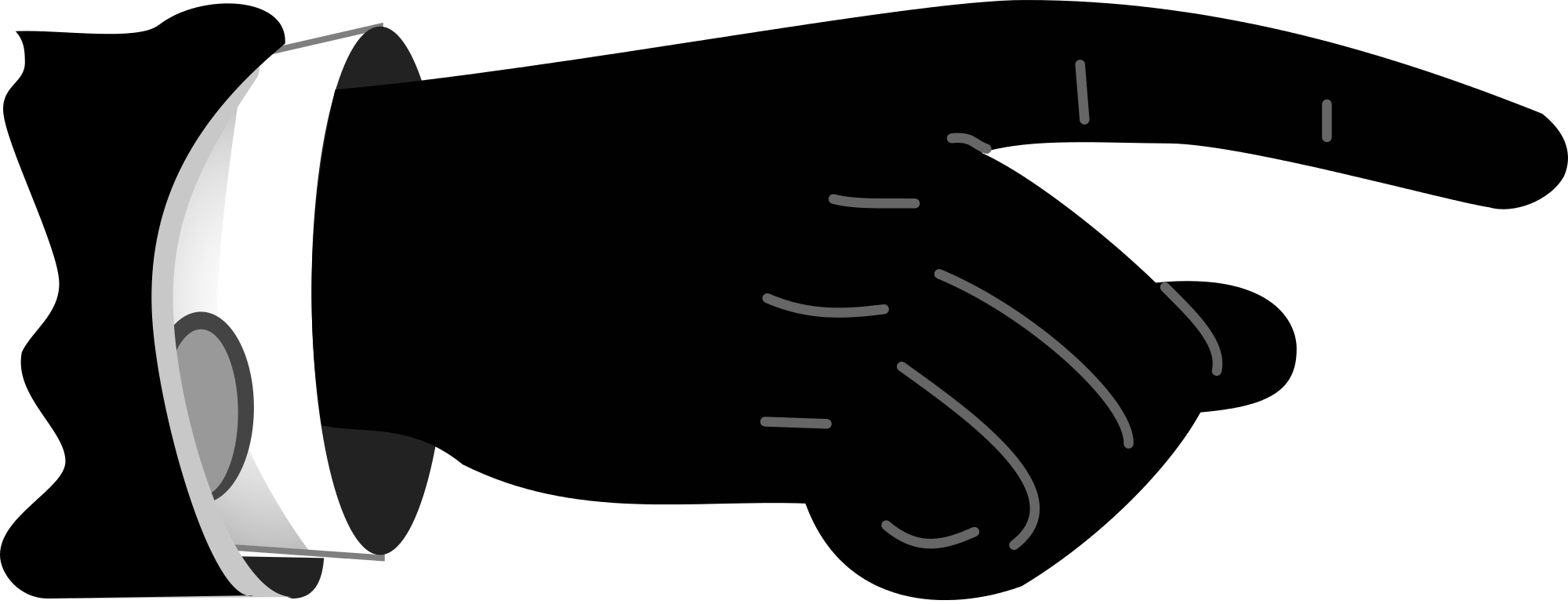 2000 X 770 5 - Finger Pointing Right Png Clipart (2000x770), Png Download