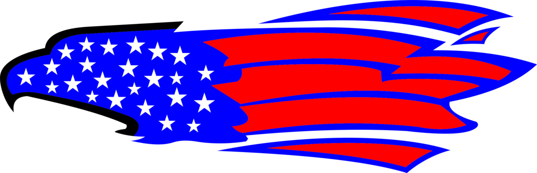 T-shirt United States Bald Eagle American Eagle Outfitters - Red White & Blue Eagle Clipart - Png Download (1054x340), Png Download