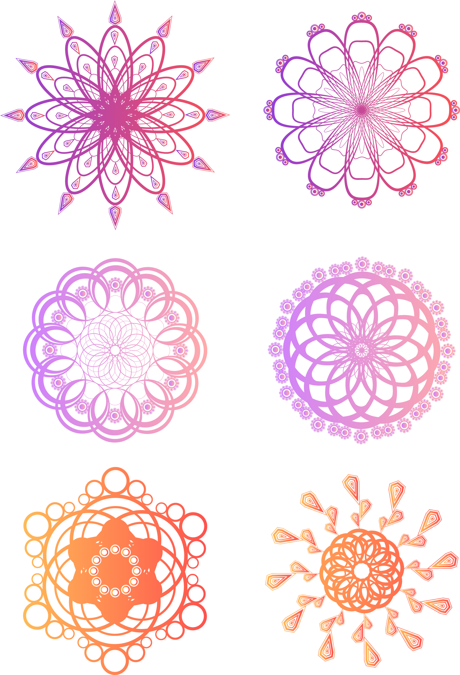 Original Colorful Gradient Coral Red Png And Vector - Circle Clipart (2048x2738), Png Download