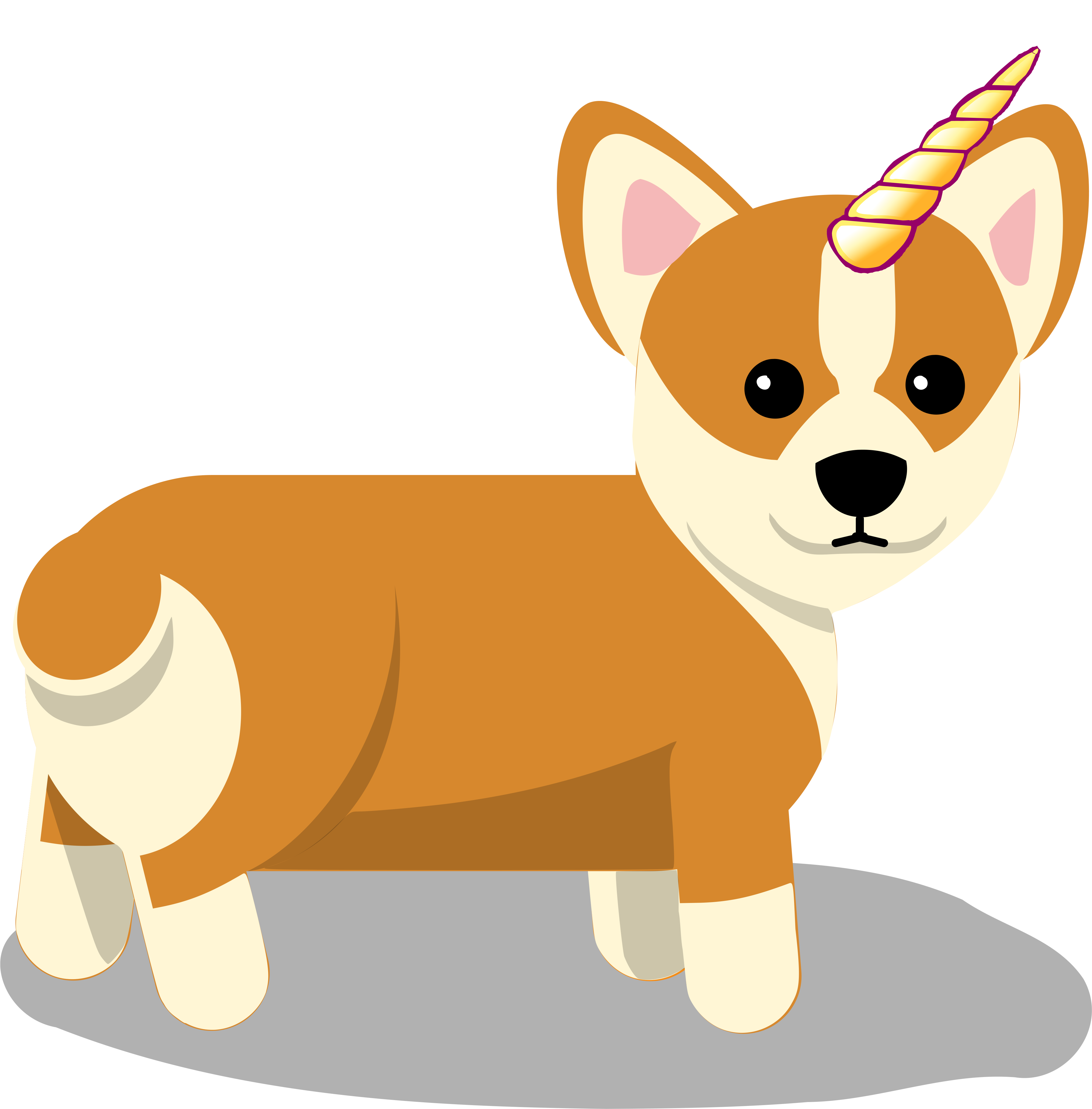 Adorable Corgi Unicorn Makes Me Smile - Life Is Short So Are My Legs Clipart (4500x5400), Png Download