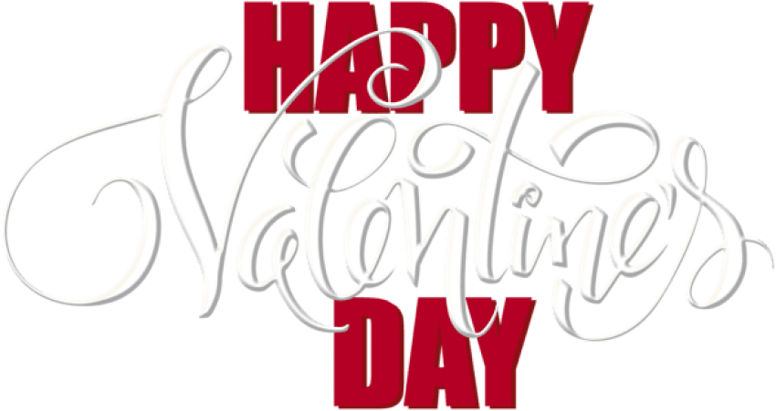 Free Png Download Happy Valentine's Day Text Png Images - Happy Valentines Png Clipart (850x451), Png Download