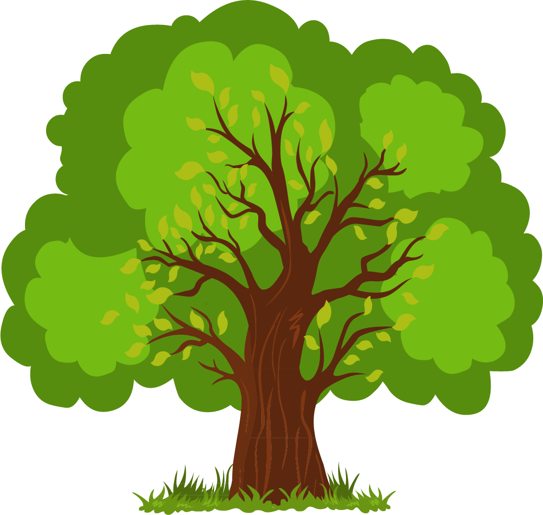 Euclidean Vector Tree Vector Hand Painted Lush Tree - Tree Vector Png Clipart (1108x1051), Png Download